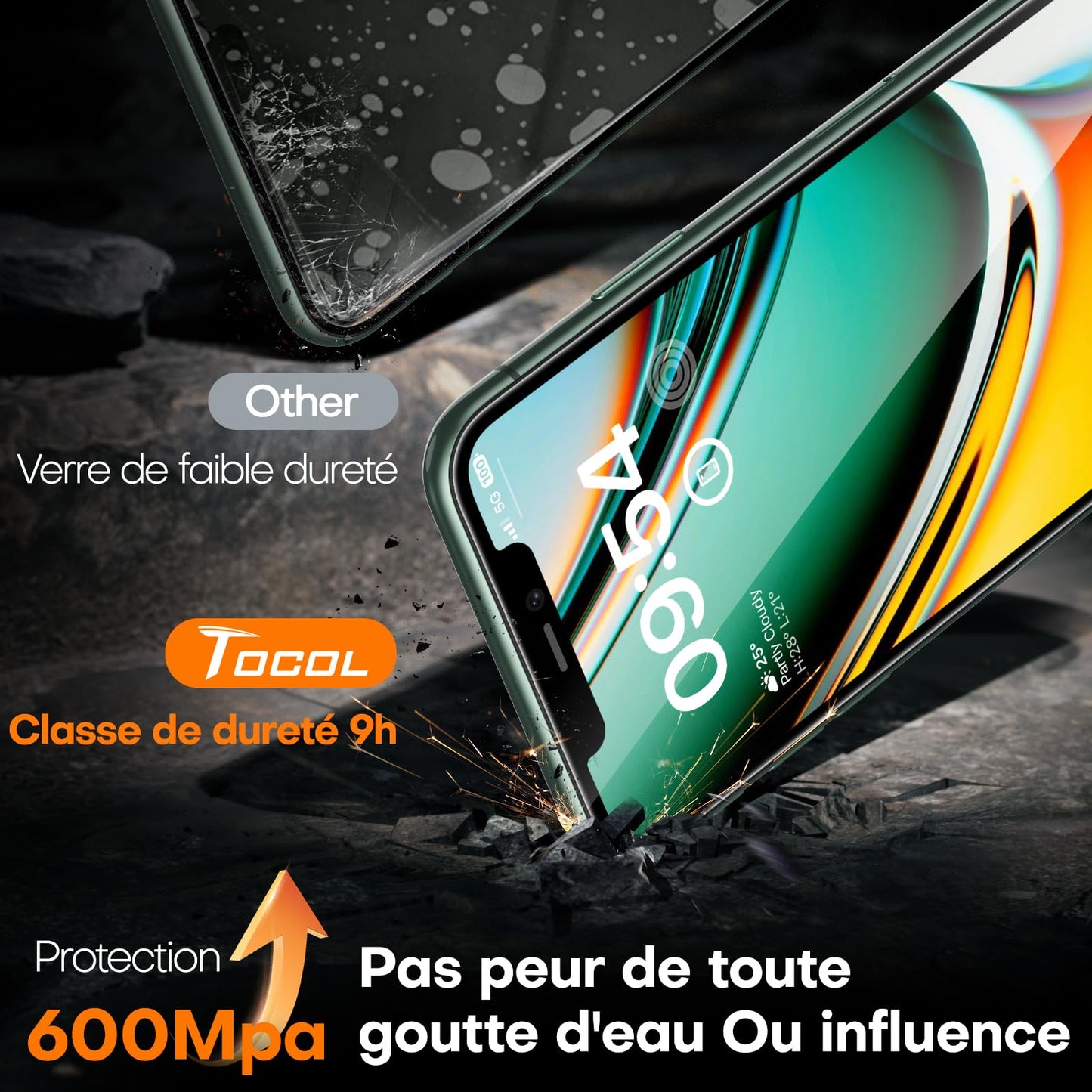 TOCOL for iPhone 11 Pro/Xs/X Privacy Screen Protector
