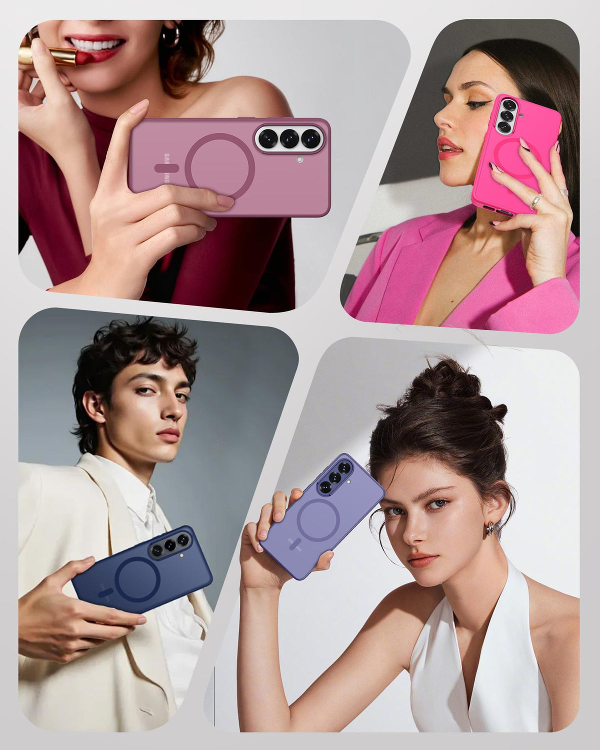 TOCOL for Samsung Galaxy S26 Case, Compatible with MagSafe, Hot Pink
