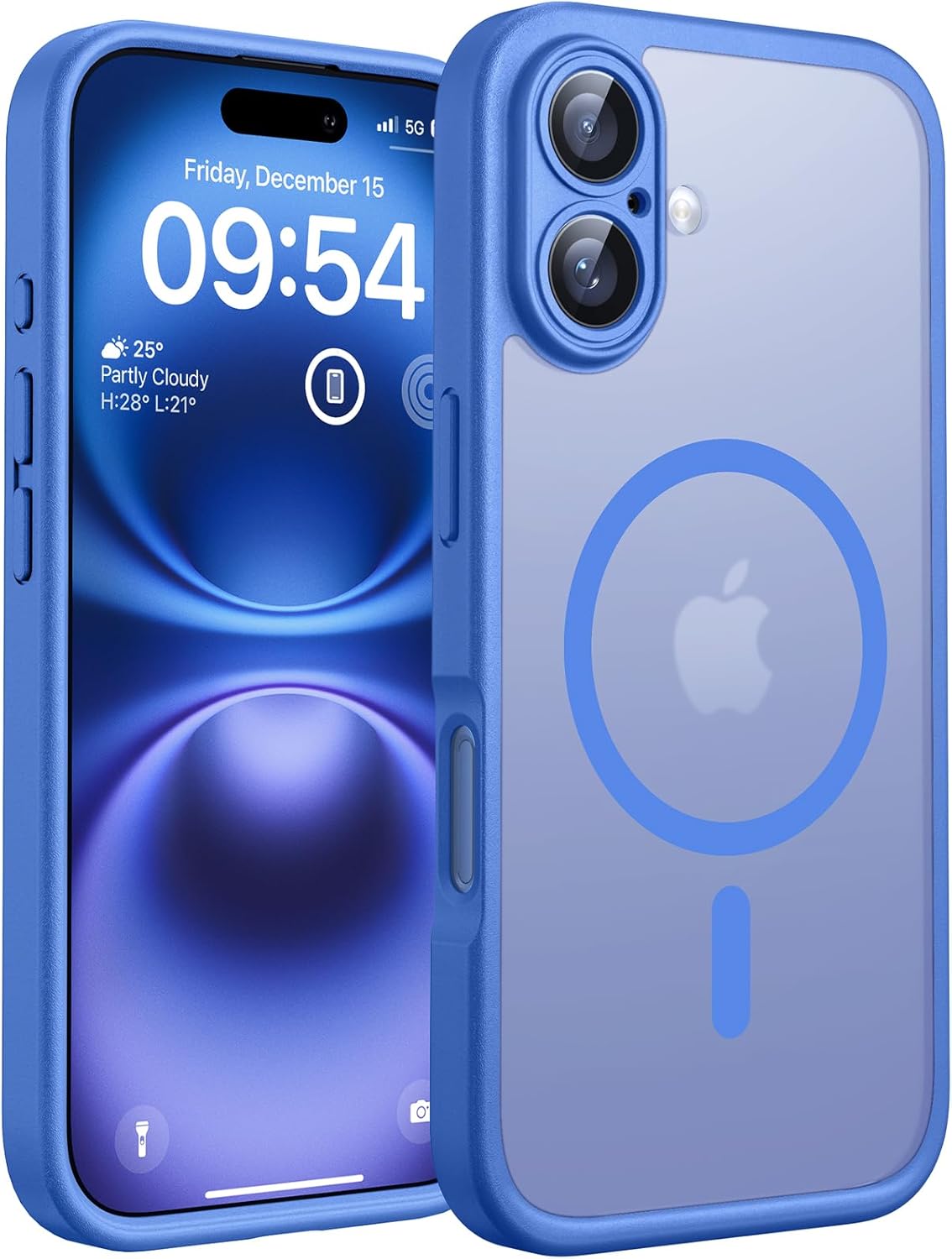 TOCOL Magnetic for iPhone 17 Pro Case, Compatible with MagSafe, Full Camera Protection, Built-in Magnetic Ring, Drop Protection Shockproof Slim Translucent Matte Phone Case for iPhone 17 Pro (Black)