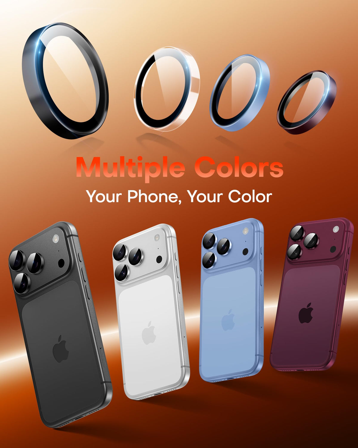 TOCOL 2 Pack for iPhone 18 Pro Max / 18 Pro Camera Lens Protector