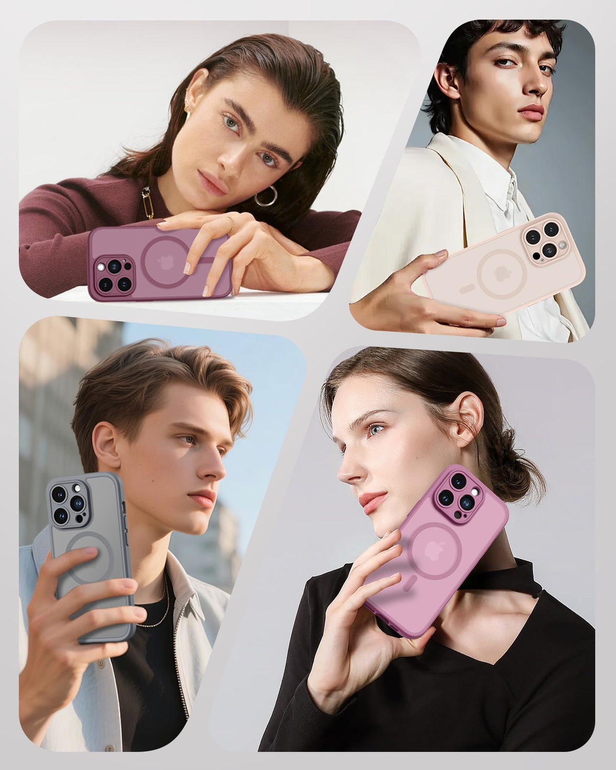 TOCOL for iPhone 14 Pro Case, Compatible with MagSafe, Lilac Purple