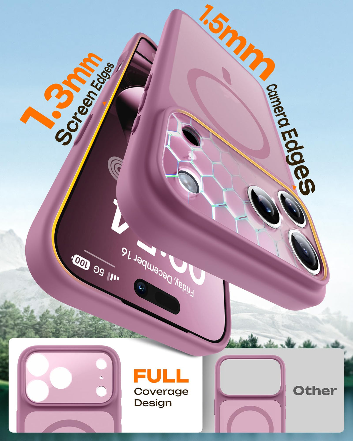 TOCOL for iPhone 17 Pro Case, Compatible with MagSafe, Lilac Purple