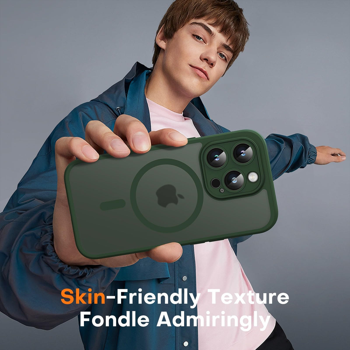 TOCOL for iPhone 13 Pro Case, Compatible with MagSafe, Alpine Green