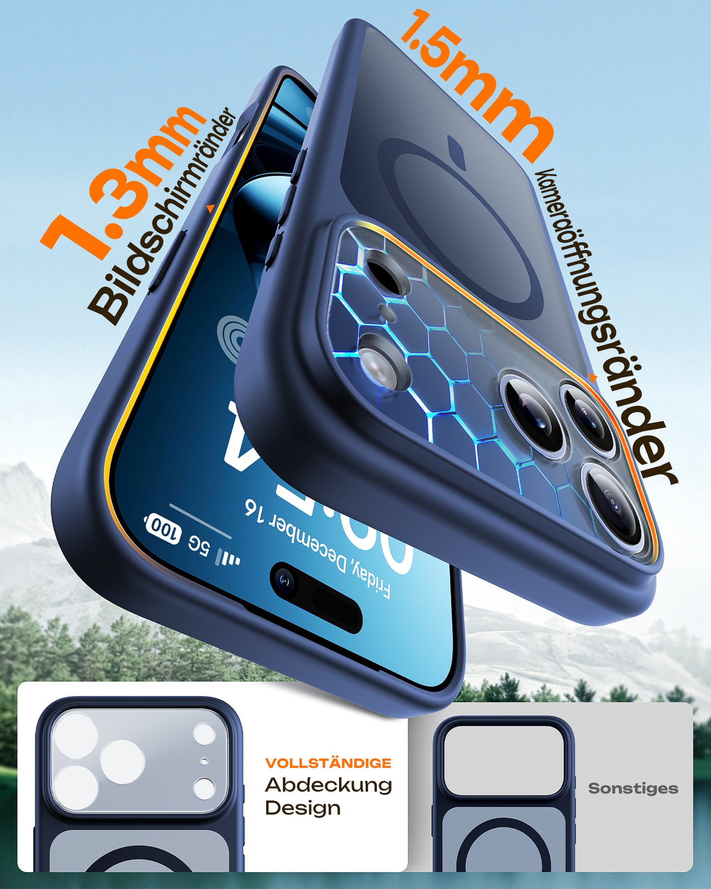 TOCOL Magnetic for iPhone 17 Pro Case 6.3-Inch, Compatible with MagSafe, Full Camera Protection, Built-in Magnetic Ring, Drop Protection Shockproof Slim Translucent Matte Phone Cove