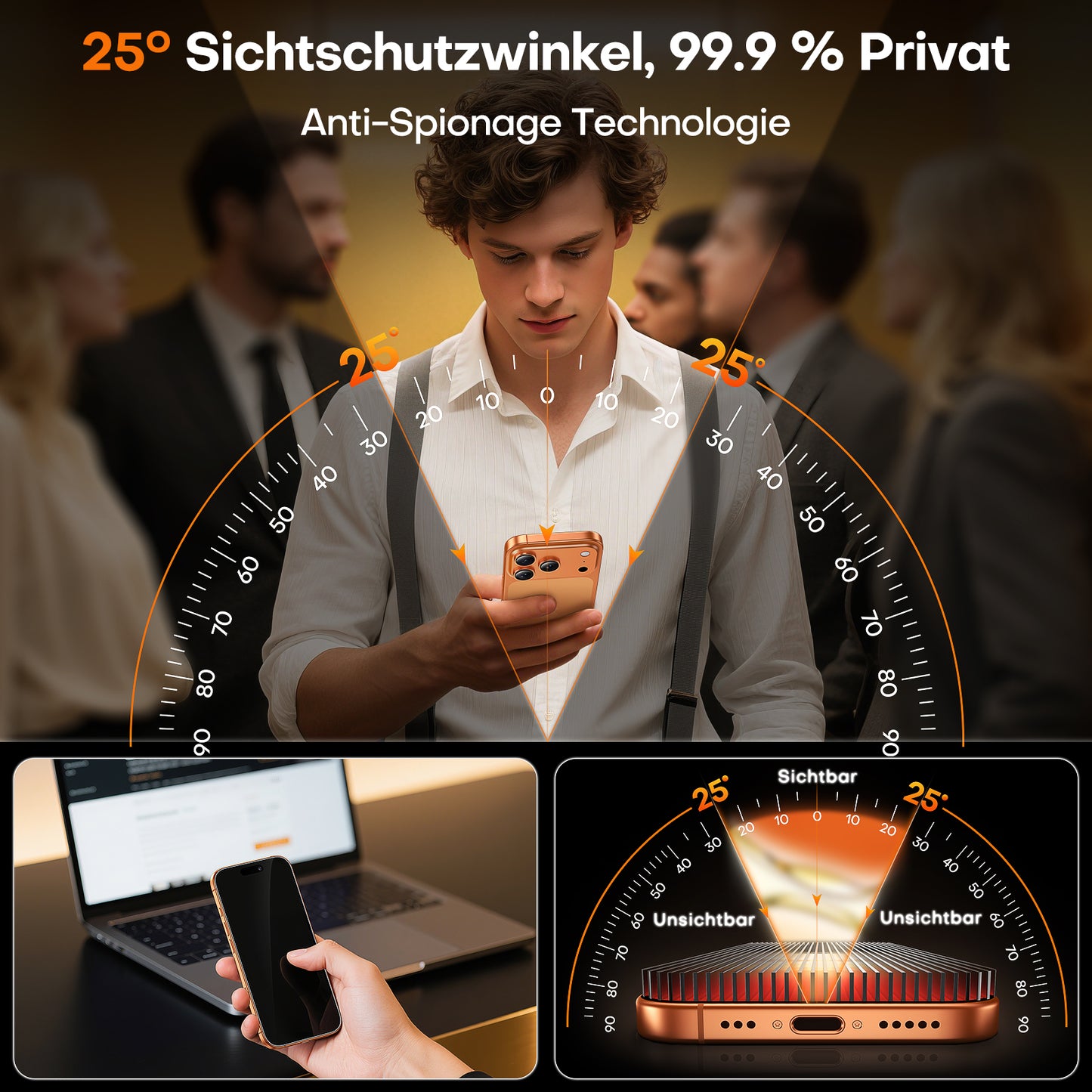 TOCOL Screen Protector for iPhone 17 Pro Max, iPhone 16 Pro Max 6.9-Inch, Instant Installation, Tempered Glass HD Clear, Full Coverage Protection, Military Grade Shatterproof, Case Friendly, 2 Pack