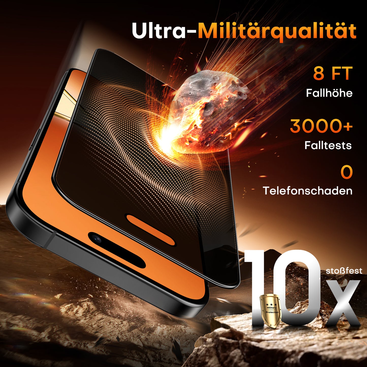 TOCOL 2 Pack Screen Protector for iPhone 17 / iPhone 16 Pro, Instant Installation, Tempered Glass HD Clear, Military Grade Shatterproof Full Coverage Protection Case Friendly