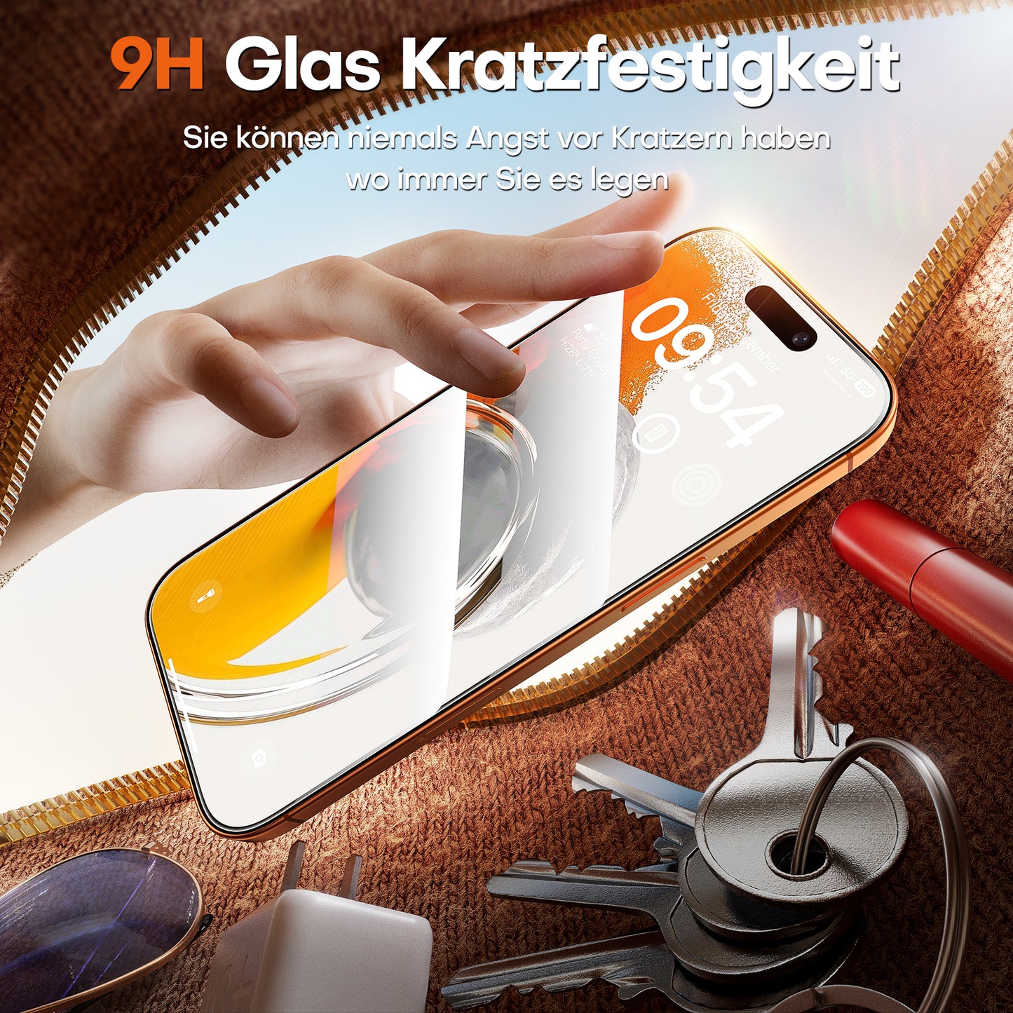 TOCOL Screen Protector for iPhone 17 Pro Max, iPhone 16 Pro Max 6.9-Inch, Instant Installation, Tempered Glass HD Clear, Full Coverage Protection, Military Grade Shatterproof, Case Friendly, 2 Pack