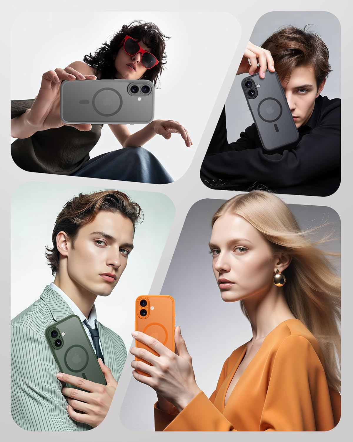 TOCOL for iPhone 17 Case, Compatible with Magsafe, Full Camera Protection, Built-in Magnetic Ring, Drop Protection, Translucent Matte Phone Case for iPhone 17 6.3 inch (Black)