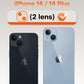 TOCOL Camera Lens Protector for iPhone 14 / iPhone 14 Plus Tempered Glass HD Individual Scratch Resistant Camera Cover Accessories Case Friendly 2 Pack（Black）