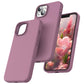 TOCOL 5 in 1 for iPhone 14 Case, with 2 Pack Screen Protector + 2 Pack Camera Lens Protector, Liquid Silicone Phone Case for iPhone 14, Lilac Purple