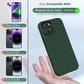 TOCOL 5 in 1 for iPhone 14 Case, with 2 Pack Screen Protector + 2 Pack Camera Lens Protector, Liquid Silicone Phone Case for iPhone 14, Alpine Green