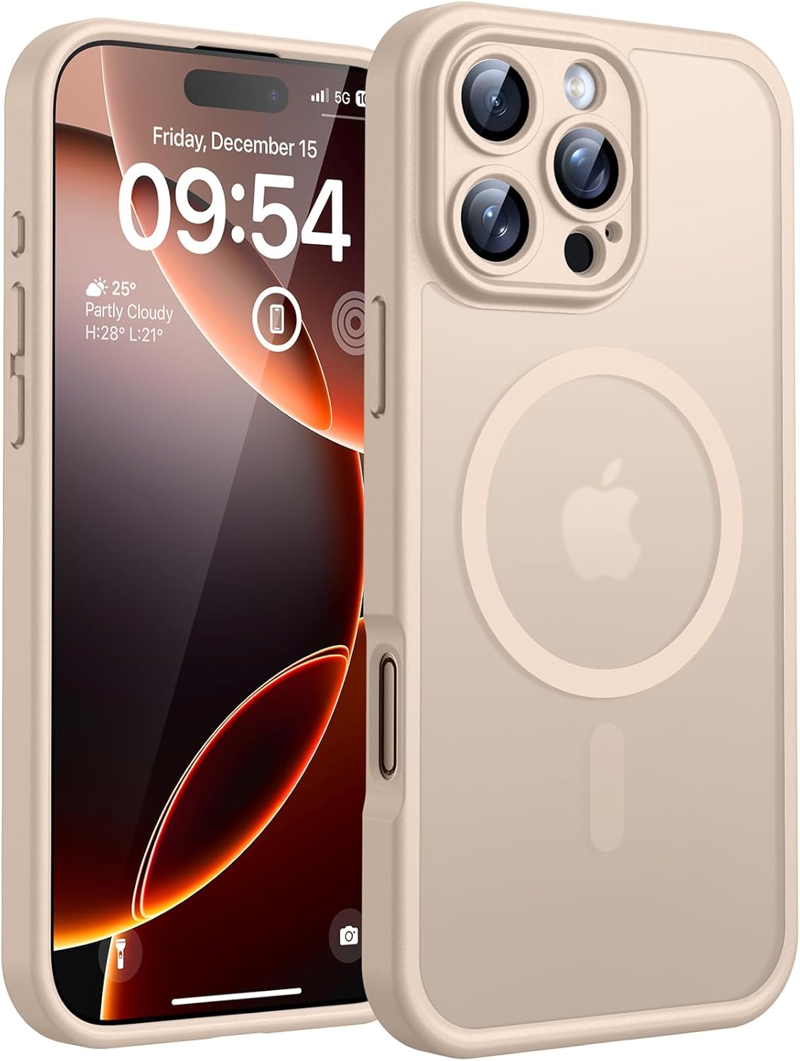 TOCOL Magnetic for iPhone 16 Case 6.1-Inch, Fit for MagSafe, Upgraded [Full Camera Protection], [14FT Military Grade Drop Tested] Shockproof Slim Translucent Matte Back Phone Cover