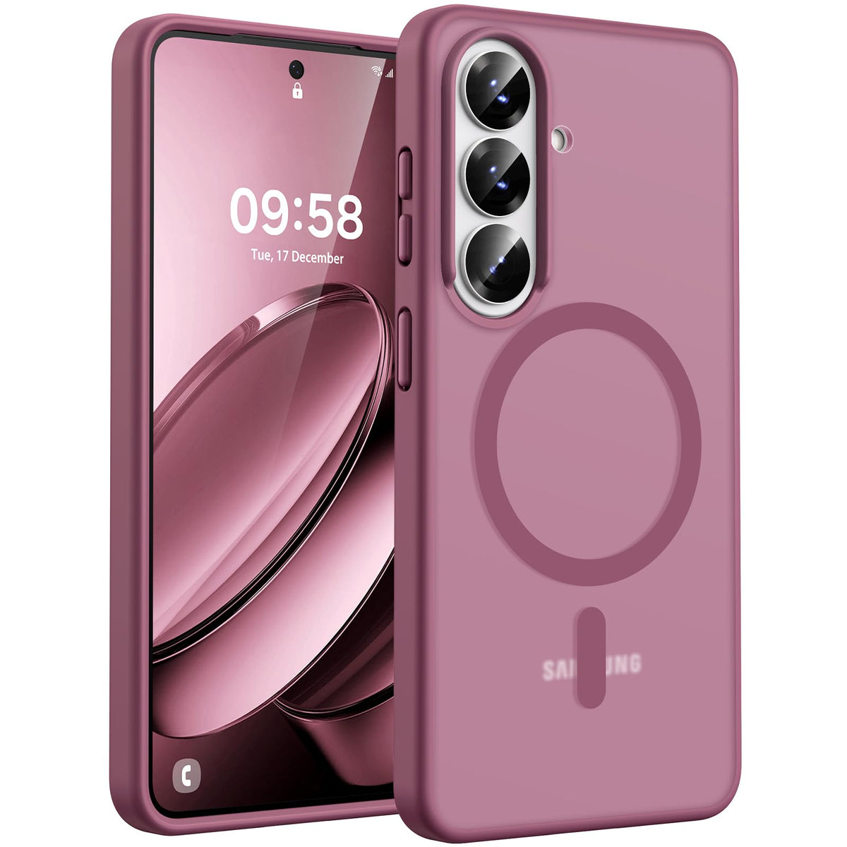 TOCOL for Samsung Galaxy S26 Case, Compatible with MagSafe, Plum