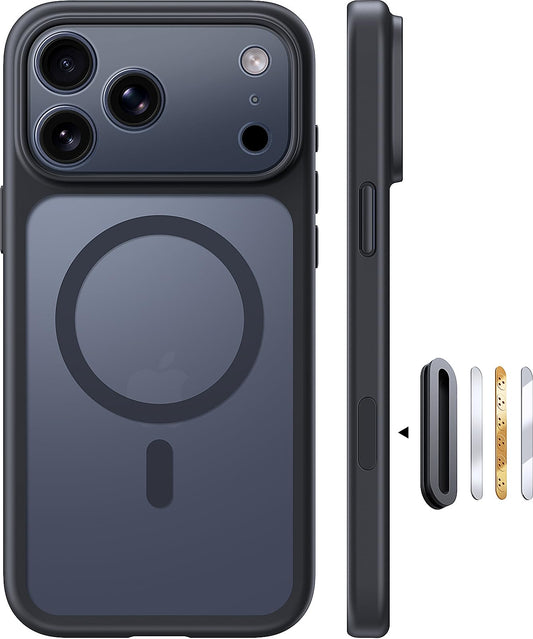 TOCOL for iPhone 17 Pro Case with Camera Control Capture Button, Compatible with Magsafe Charger, Built-in Magnetic Ring, Translucent Matte Phone Case for iPhone 17 Pro 6.3 inch (Key Black)
