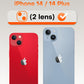 TOCOL Camera Lens Protector for iPhone 14 / iPhone 14 Plus Tempered Glass HD Individual Scratch Resistant Camera Cover Accessories Case Friendly 2 Pack（Red）