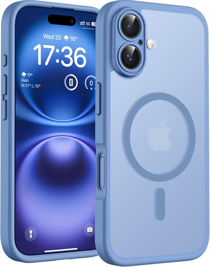 TOCOL Magnetic for iPhone 16 Case 6.1-Inch, Fit for MagSafe, Upgraded [Full Camera Protection], [14FT Military Grade Drop Tested] Shockproof Slim Translucent Matte Back Phone Cover