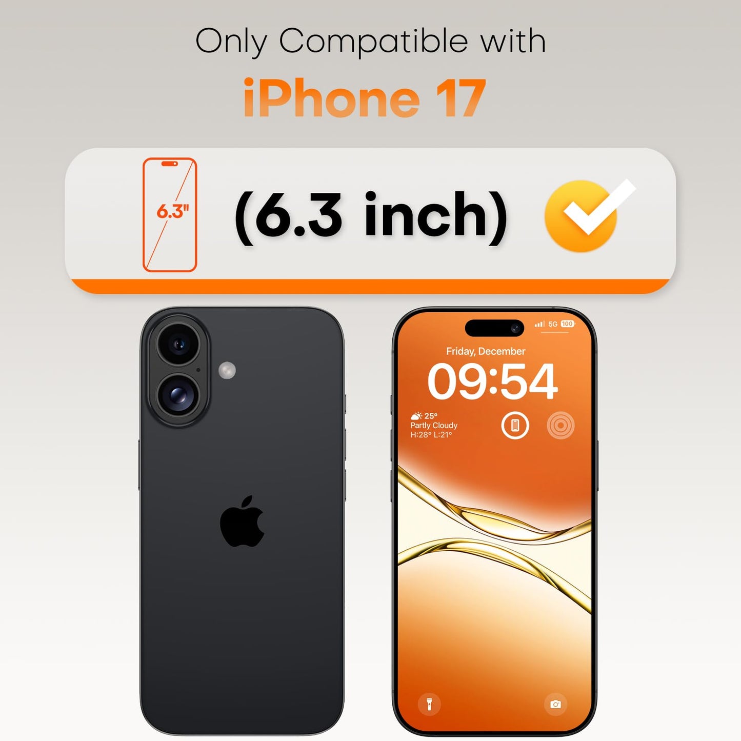 TOCOL for iPhone 17 Screen Protector, Clear