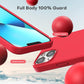 TOCOL 5 in 1 for iPhone 13 Case for Women, Slim Liquid Silicone Phone Case iPhone 13 [Anti-Scratch] [Drop Protection], Red