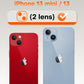 TOCOL Camera Lens Protector for iPhone 13 / iPhone 13 Mini Tempered Glass HD Individual Scratch Resistant Camera Cover Accessories Case Friendly 2 Pack（Red）