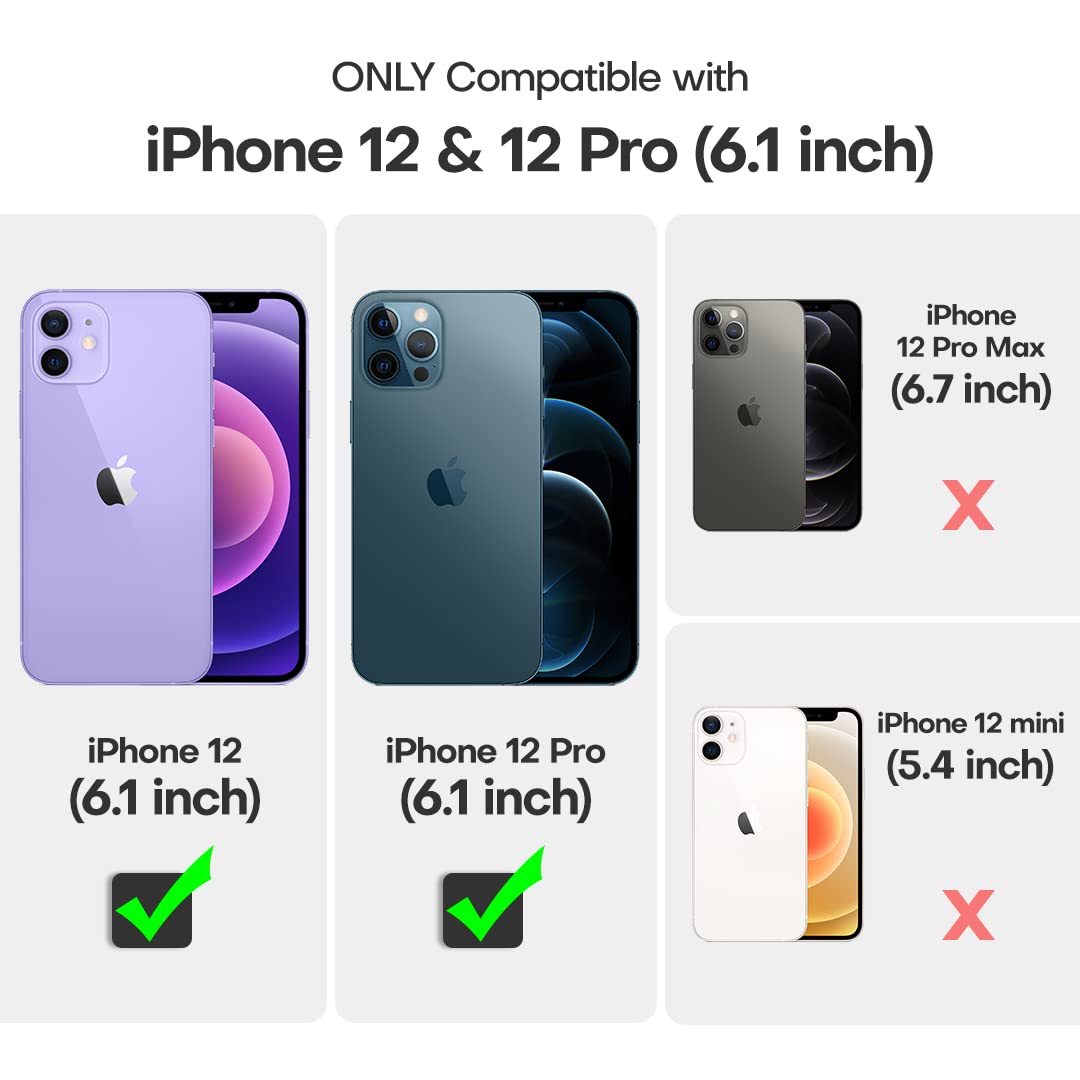 TOCOL for iPhone 12/ iPhone 12 Pro Case, Slim Silicone Case for iPhone 12/12 Pro 6.1 Inch, Precise Fit, Anti-Slip, Drop Protection, Midnight Green