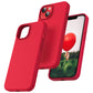 TOCOL for iPhone 14 Case, Slim Silicone Case for 14 6.1 Inch, Precise Fit, Anti-Slip, Drop Protection, Red