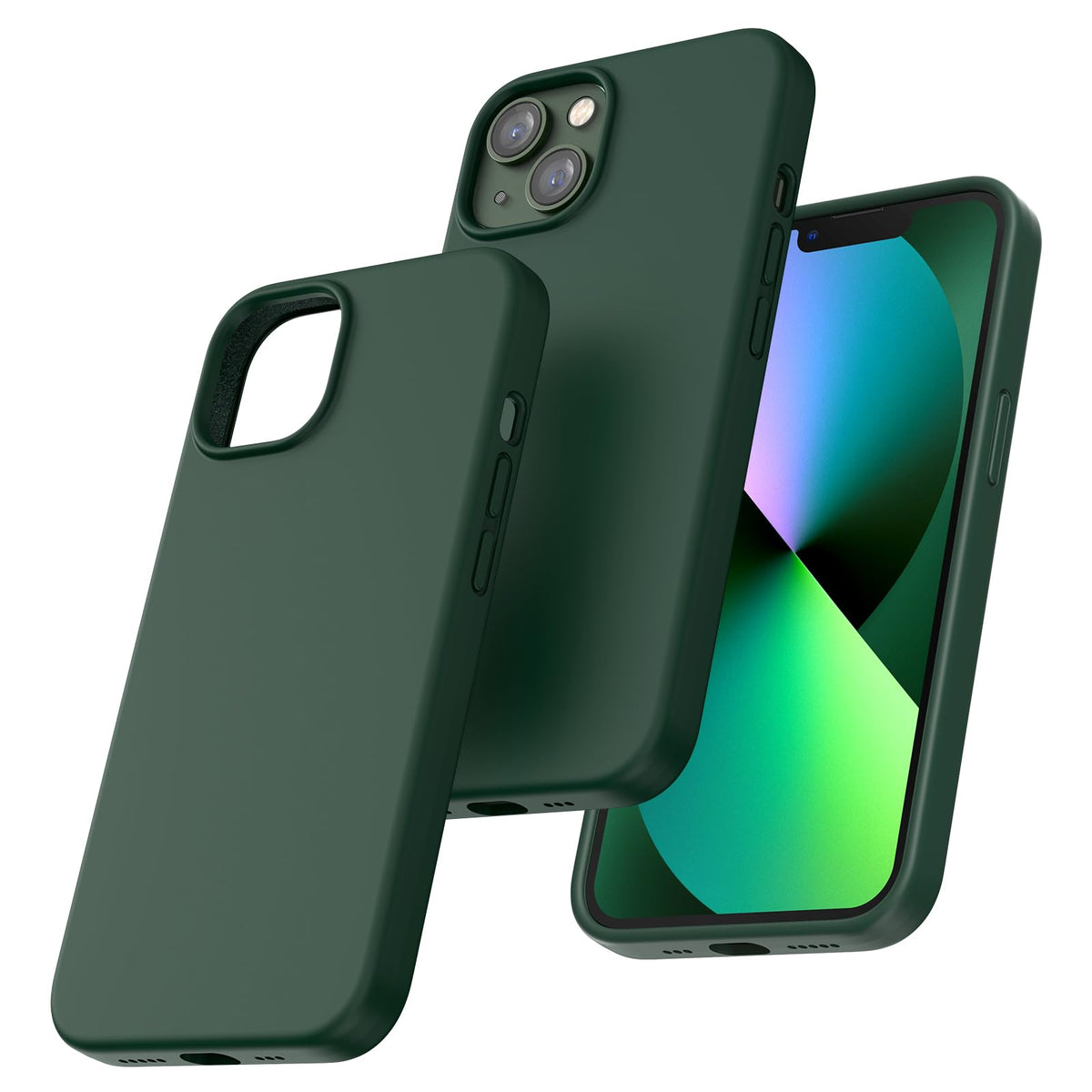 TOCOL for iPhone 13 Case, Slim Silicone Case for iPhone 13 6.1 Inch, Precise Fit, Anti-Slip, Drop Protection, Light Blue