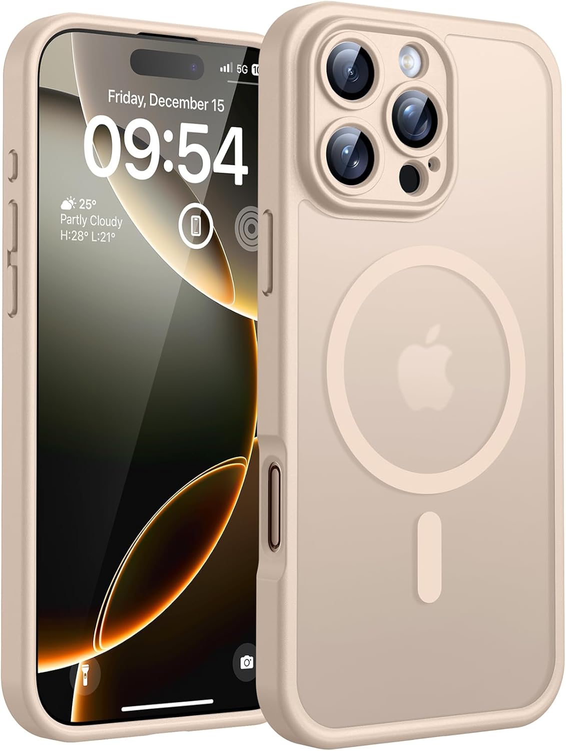 TOCOL Magnetic for iPhone 16 Case 6.1-Inch, Fit for MagSafe, Upgraded [Full Camera Protection], [14FT Military Grade Drop Tested] Shockproof Slim Translucent Matte Back Phone Cover