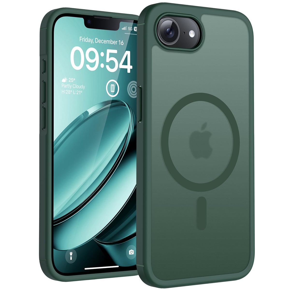 TOCOL for iPhone 17e Case, Compatible with MagSafe, Alpine Green