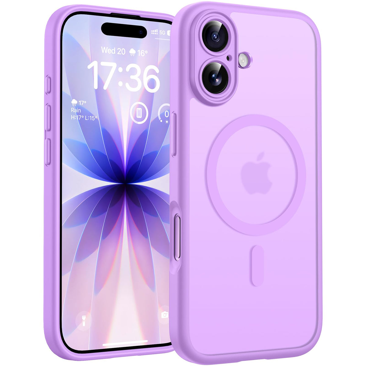 TOCOL for iPhone 17 Case, Compatible with MagSafe, Light Purple
