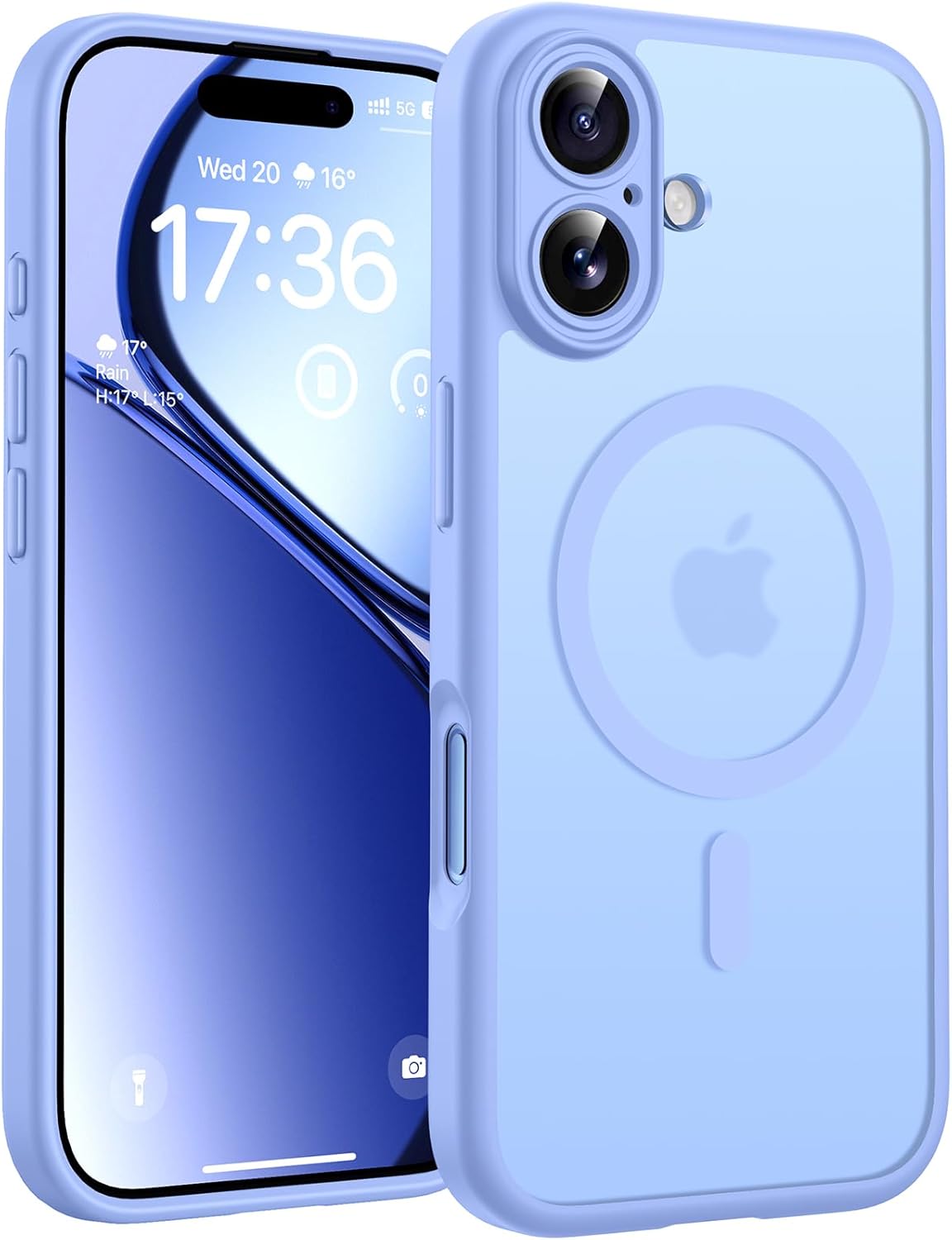 TOCOL Magnetic for iPhone 17 Case 6.3-Inch, Compatible with MagSafe, Full Camera Protection, Built-in Magnetic Ring, Drop Protection Shockproof Slim Translucent Matte Phone Cover