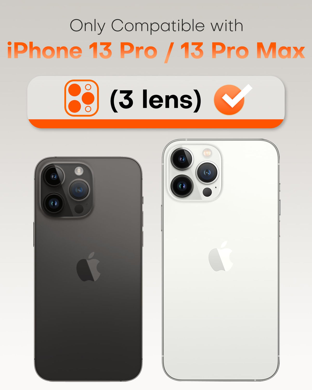 TOCOL Camera Lens Protector for iPhone 13 Pro Max/iPhone 13 Pro Tempered Glass HD Individual Scratch Resistant Camera Cover Accessories Case Friendly 2 Pack（Clear）