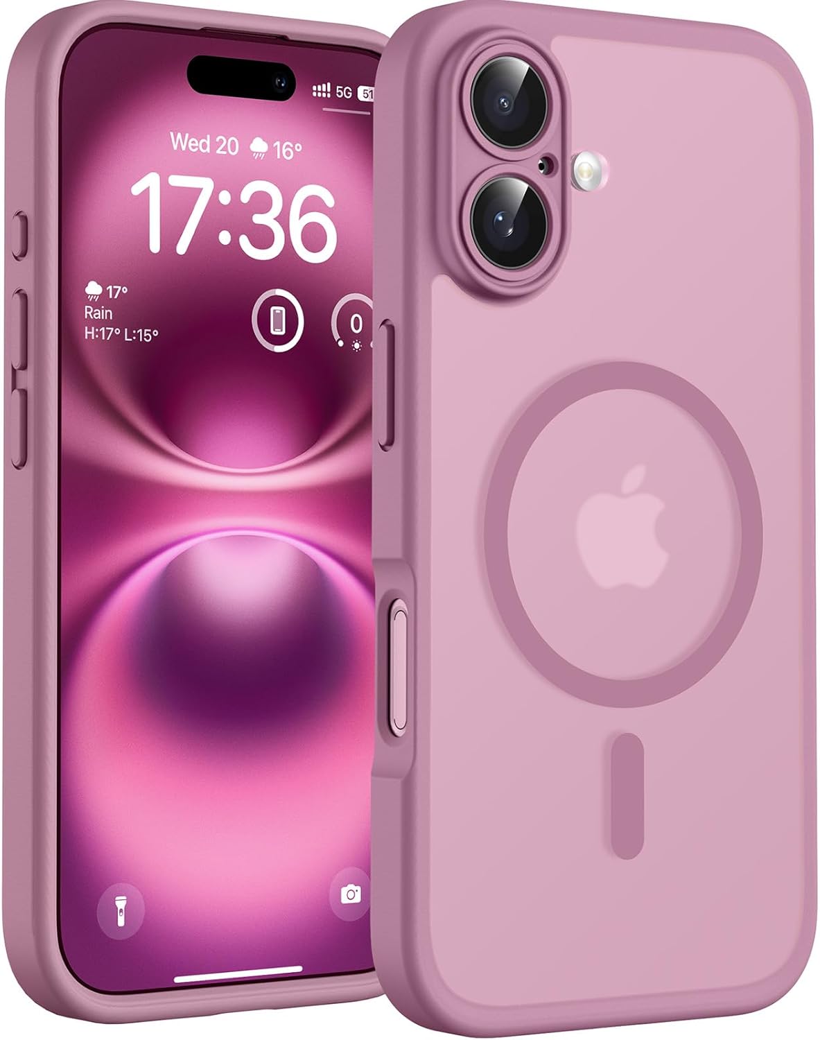 TOCOL Magnetic for iPhone 16 Case 6.1-Inch, Fit for MagSafe, Upgraded [Full Camera Protection], [14FT Military Grade Drop Tested] Shockproof Slim Translucent Matte Back Phone Cover