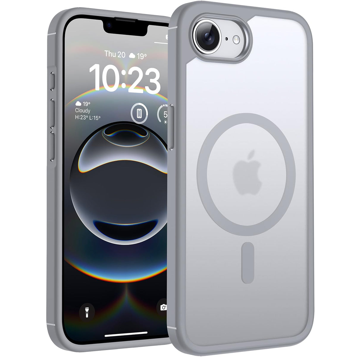 TOCOL for iPhone 17e/16e Case, Compatible with MagSafe, Grey
