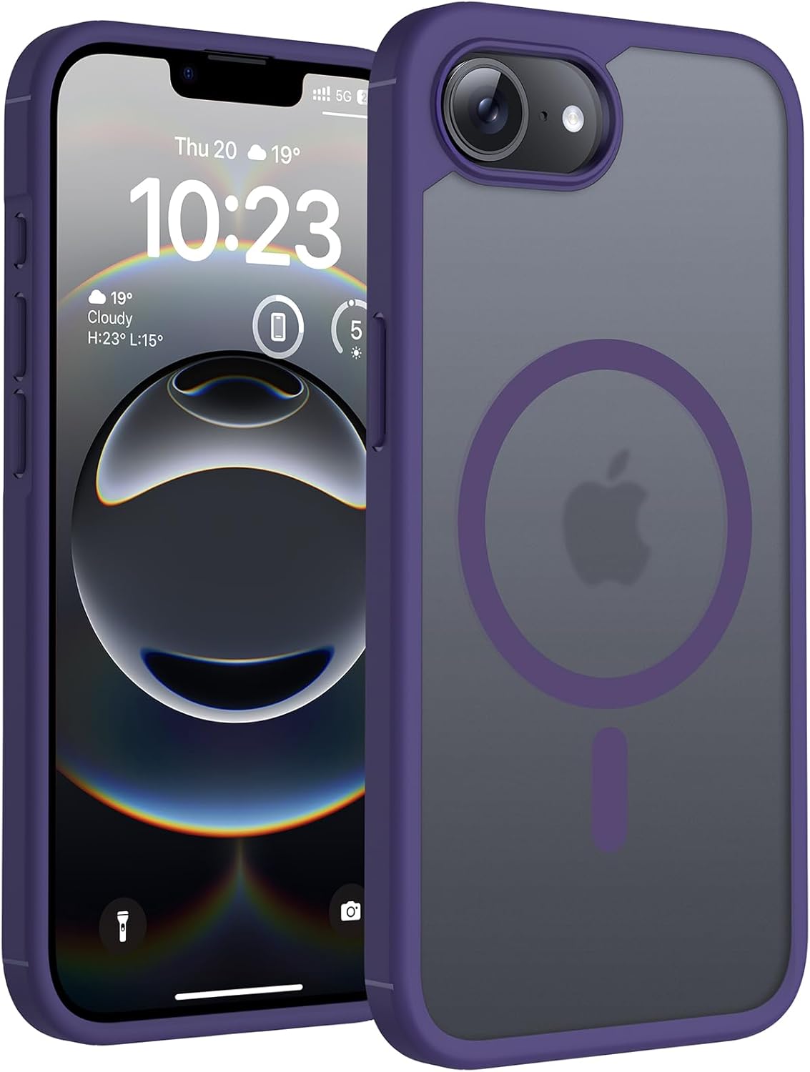 TOCOL Magnetic for iPhone 16 Case 6.1-Inch, Fit for MagSafe, Upgraded [Full Camera Protection], [14FT Military Grade Drop Tested] Shockproof Slim Translucent Matte Back Phone Cover