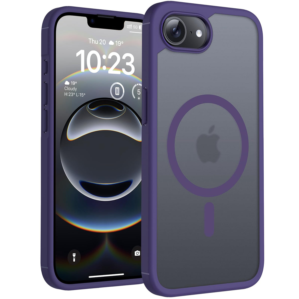 TOCOL for iPhone 17e/16e Case, Compatible with MagSafe, Mdnight Purple