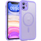 TOCOL Magnetic for iPhone 11 Case 6.1-Inch, Fit for MagSafe, Upgraded [Full Camera Protection], [14FT Military Grade Drop Tested] Shockproof Slim Translucent Matte Back iPhone 11 Cover (Light Purple)