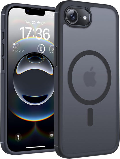 TOCOL Magnetic for iPhone 17 Pro Case, Compatible with MagSafe, Full Camera Protection, Built-in Magnetic Ring, Drop Protection Shockproof Slim Translucent Matte Phone Case for iPhone 17 Pro (Black)