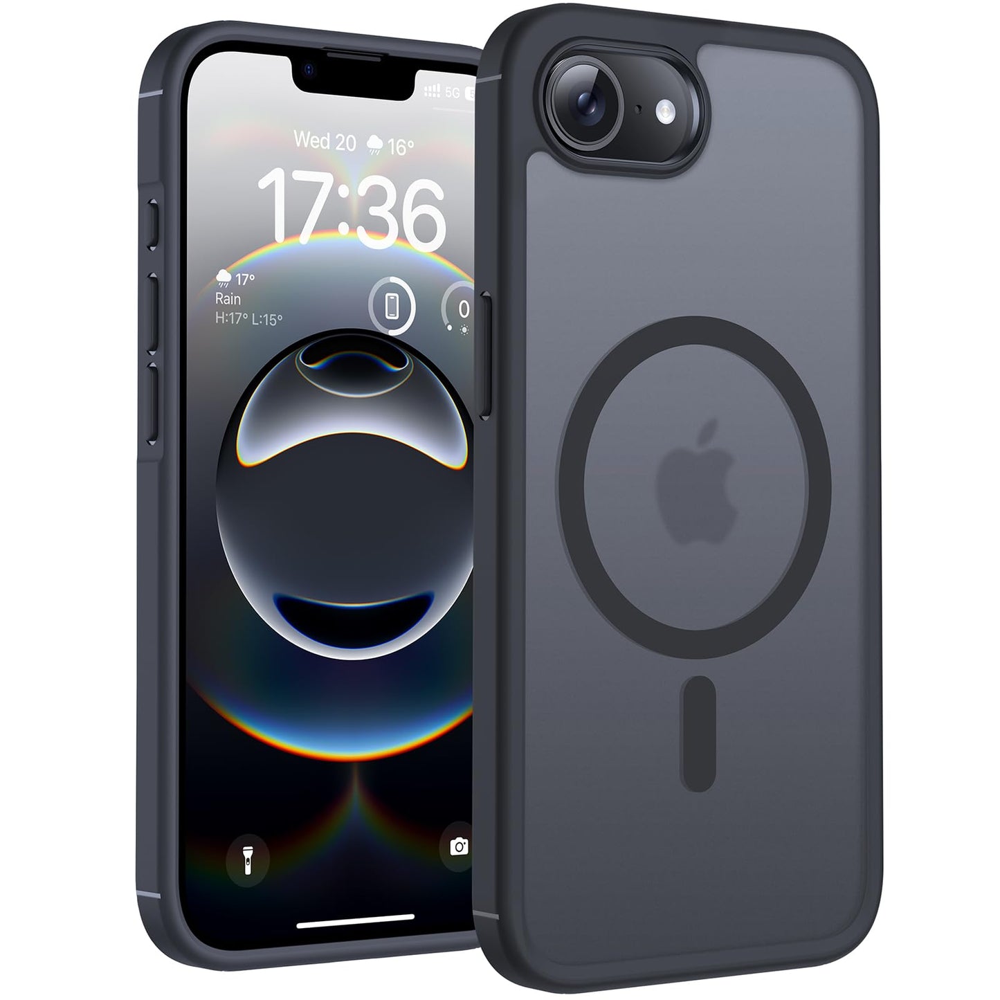 TOCOL for iPhone 17e/16e Case, Compatible with MagSafe, Black