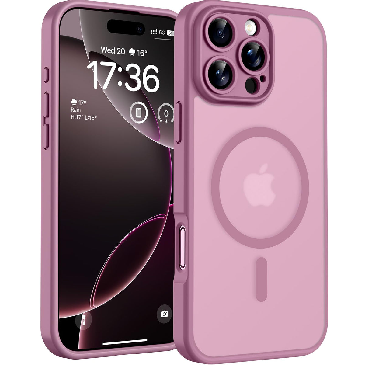 TOCOL for iPhone 16 Pro Case, Compatible with MagSafe, Lilac Purple