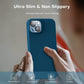 TOCOL for iPhone 13 Case, Slim Silicone Case for iPhone 13 6.1 Inch, Precise Fit, Anti-Slip, Drop Protection, Midnight Blue