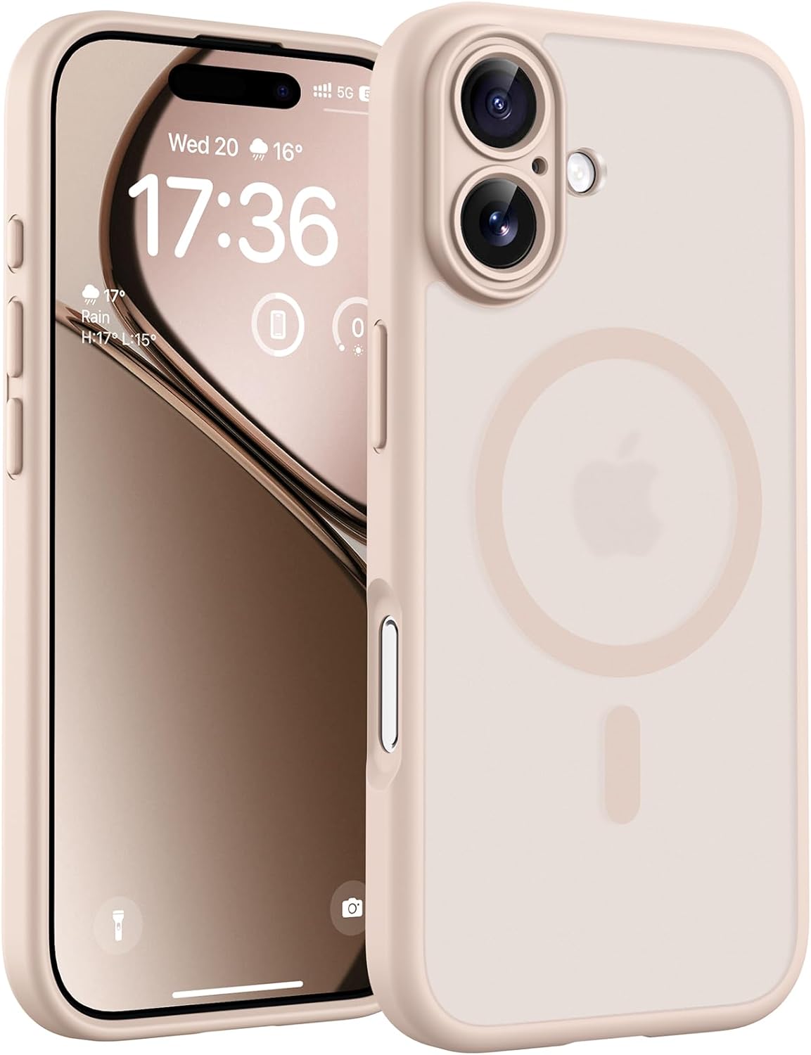 TOCOL Magnetic for iPhone 17 Case 6.3-Inch, Compatible with MagSafe, Full Camera Protection, Built-in Magnetic Ring, Drop Protection Shockproof Slim Translucent Matte Phone Cover