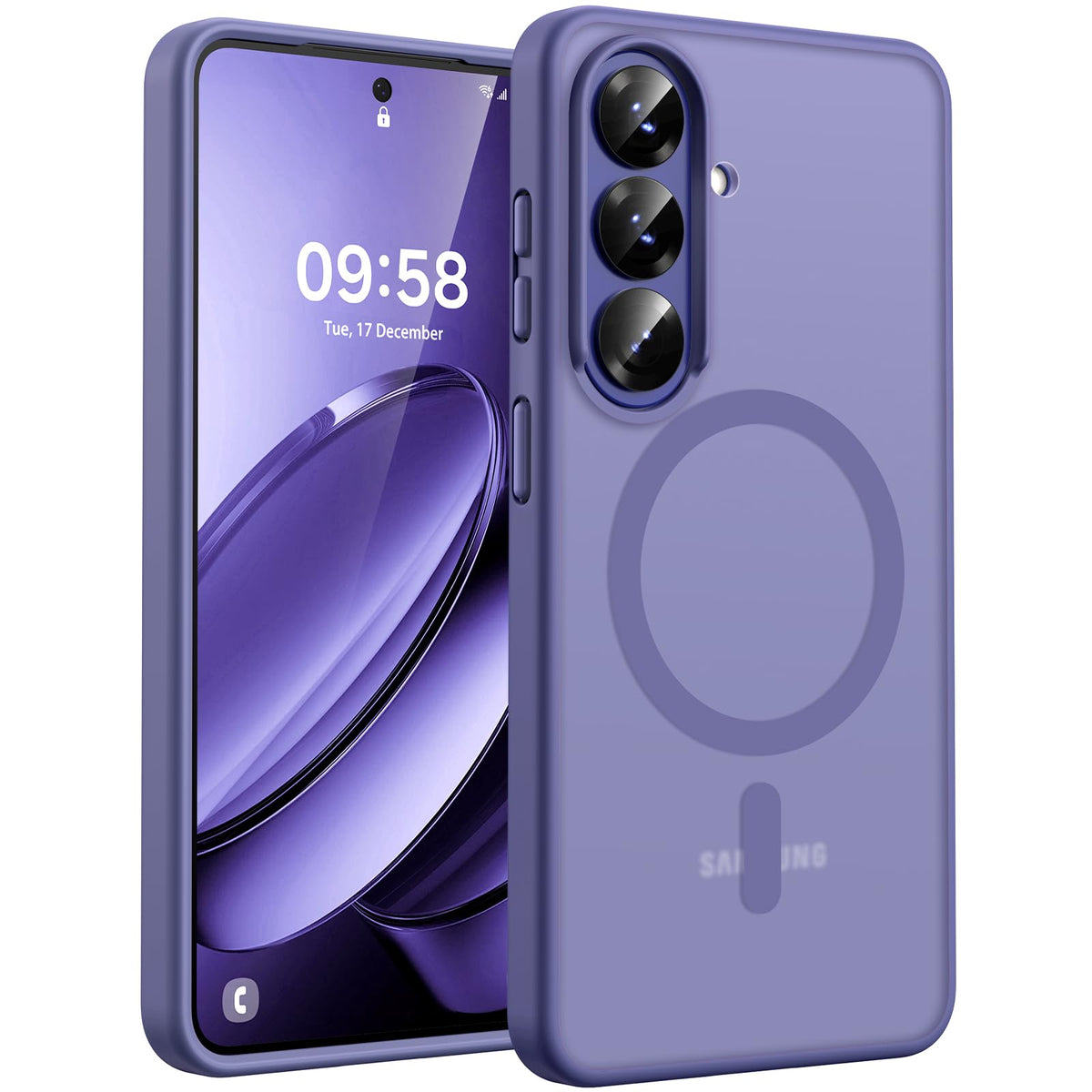TOCOL for Samsung Galaxy S26 Case, Compatible with MagSafe, Lavender Gray
