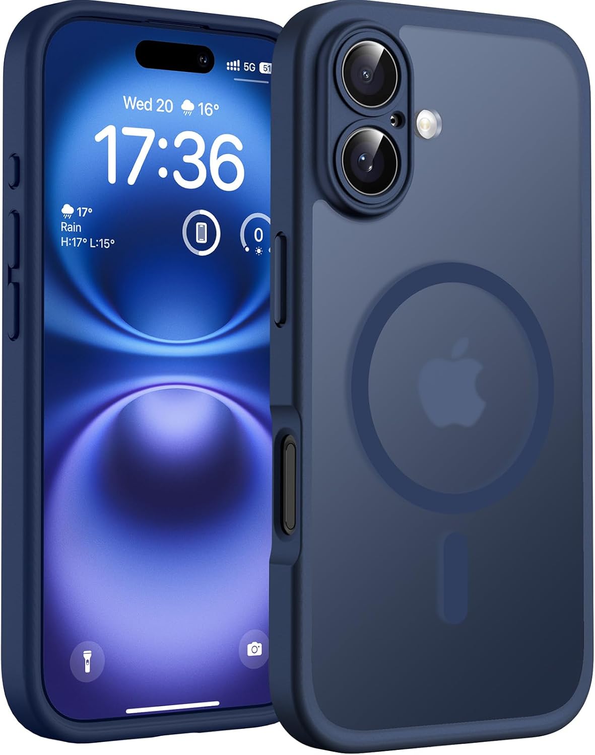 TOCOL Magnetic for iPhone 16 Case 6.1-Inch, Fit for MagSafe, Upgraded [Full Camera Protection], [14FT Military Grade Drop Tested] Shockproof Slim Translucent Matte Back Phone Cover