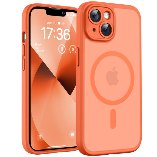 TOCOL for iPhone 13 Case, Compatible with MagSafe, Orange