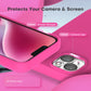 TOCOL 5 in 1 for iPhone 14 Case, with 2 Pack Screen Protector + 2 Pack Camera Lens Protector, Liquid Silicone Phone Case for iPhone 14, Hot Pink