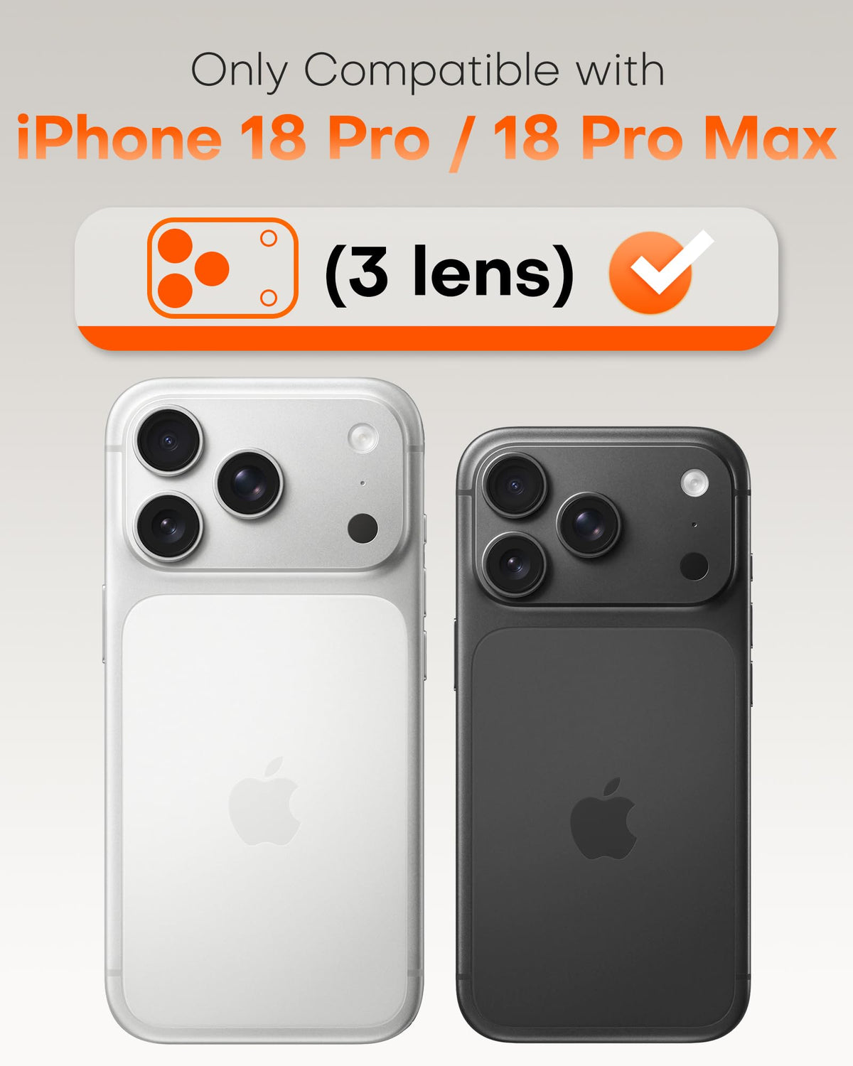 TOCOL 2 Pack for iPhone 18 Pro Max / 18 Pro Camera Lens Protector