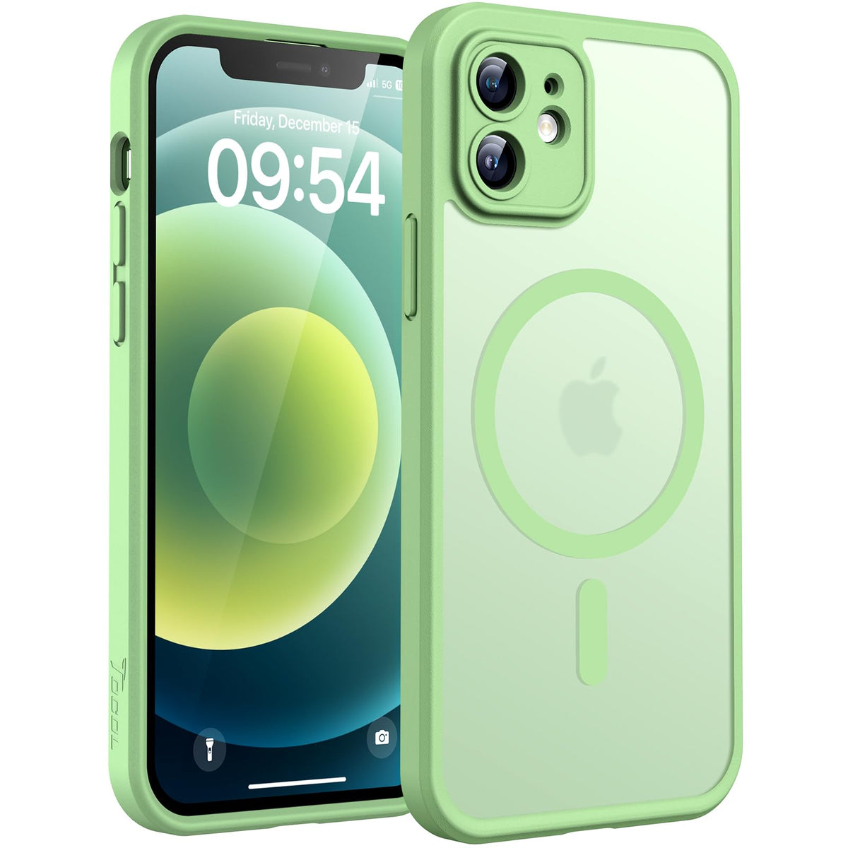 TOCOL for iPhone 12 Case, Compatible with MagSafe, Light Green