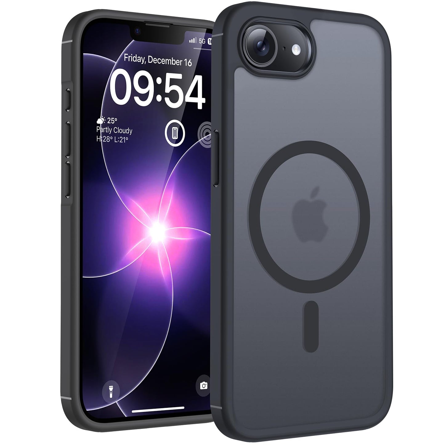 TOCOL for iPhone 17e Case, Compatible with MagSafe, Black