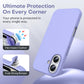 TOCOL Silicone Case for iPhone 16, Shockproof, Non-Slip, Anti-Fingerprint, Scratch-Resistant Mobile Phone Case for iPhone 16, Purple