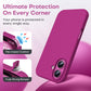 TOCOL 3 in 1 Silicone for iPhone 16 Case 6.1-Inch, with 2 Pack HD Tempered Glass Screen Protector, Liquid Silicone Slim Silky-Soft Touch [Multi-Color] [Anti-Scratch] Shockproof Cover, Hot Pink